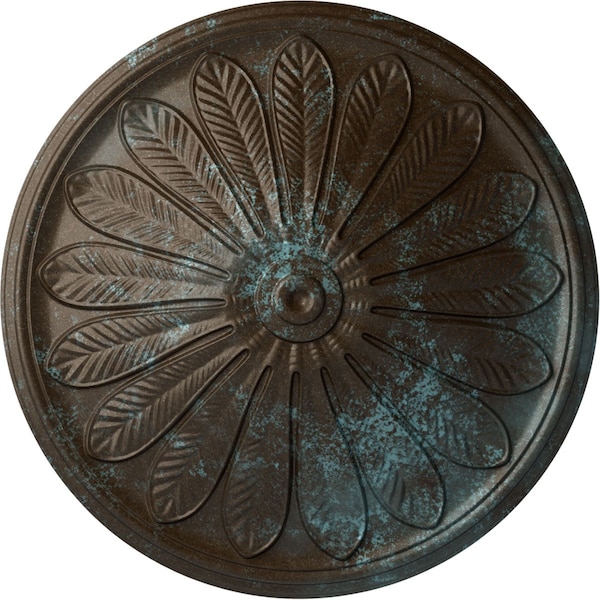 Ekena Millwork Brontes Ceiling Medallion (Fits Canopies up to 3 5/8"), 25 1/2"OD x 5 1/2"P, Bronze Blue Patina CM25BRBBS - main